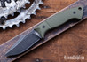 Knight Elements: Hummingbird EDC - OD Green G-10 - AUS10A - Dark Stonewash