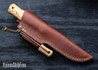 Casstrom: Lars Falt Bushcraft Knife - Sleipner Tool Steel - Scandi Grind - Curly Birch w/ Firesteel