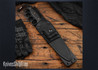 RMJ Tactical: Lady Death - Trench Knife - Black G-10 - CPM 3V - Black Cerakote - Black Leather/Canvas Sheath