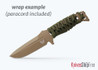 Benchmade Knives: 375FE-02 Adamas Fixed Blade - CPM-MagnaCut - Flat Earth Cerakote