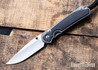 Chris Reeve Knives: Large Sebenza 31 - Glass Blasted Titanium - Bog Oak Inlay - CPM-MagnaCut - Drop Point - CR09IL017