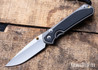 Chris Reeve Knives: Large Sebenza 31 - Glass Blasted Titanium - Bog Oak Inlay - CPM-MagnaCut - Drop Point - CR09IL031