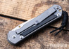 Chris Reeve Knives: Large Sebenza 31 - Glass Blasted Titanium - Bog Oak Inlay - CPM-MagnaCut - Drop Point - CR09IL037