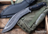 RMJ Tactical: Kukri - Textured Black G-10 - 80CrV2 - Acid Etched