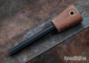 L.T. Wright Knives: Firesteel - Natural Canvas Micarta - Matte