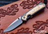 Chris Reeve Knives: Small Sebenza 31 - Glass Blasted Titanium - Box Elder Inlay - CPM-MagnaCut - Drop Point - CR07JL019