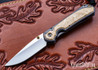 Chris Reeve Knives: Small Sebenza 31 - Glass Blasted Titanium - Box Elder Inlay - CPM-MagnaCut - Drop Point - CR07JL022