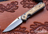 Chris Reeve Knives: Small Sebenza 31 - Glass Blasted Titanium - Box Elder Inlay - CPM-MagnaCut - Drop Point - CR07JL023