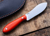 J. Hoffman Knives: #2667 Donegal 85 - Orange Linen Micarta - AEB-L