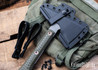 RMJ Tactical: Mini Jenny Spike - 80CrV2 Tomahawk - Textured Dirty Olive G-10 - Tungsten Cerakote