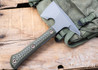 RMJ Tactical: Mini Jenny Spike - 80CrV2 Tomahawk - Textured Dirty Olive G-10 - Tungsten Cerakote