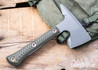 RMJ Tactical: Mini Jenny Spike - 80CrV2 Tomahawk - Textured Dirty Olive G-10 - Tungsten Cerakote