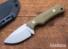 Battle Horse Knives: Jutland - O1 Tool Steel - Saber Grind - Green Micarta - Kydex Sheath