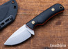 Battle Horse Knives: Jutland - O1 Tool Steel - Saber Grind - Black Micarta - Orange Liners - Kydex Sheath