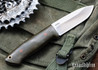 7Forge Knives: Bobcat - Green Linen Micarta - Natural Liners & Pins - AEB-L
