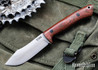7Forge Knives: Mini Trapper - Kali Burlap Micarta - Black Liners - Black Pins - AEB-L