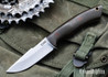 7Forge Knives: Envoy - Vintage Green Linen Micarta - Natural Liners & Pins - 52100