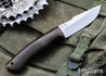 7Forge Knives: Envoy - Vintage Green Linen Micarta - Natural Liners & Pins - 52100