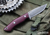 7Forge Knives: Renegade - Redstone Richlite - Tiffany Blue Liners & Pins - 52100