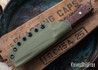 WW Customs: Maverick - OD Canvas Micarta & Thula Burl - Orange Liners - Brass Pins - Stonewashed AEB-L