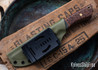 WW Customs: Maverick - OD Canvas Micarta & Thula Burl - Orange Liners - Brass Pins - Stonewashed AEB-L