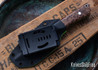 WW Customs: Wanderer - Black Linen Micarta & Thula Burl - Green Liners - W2 - Tanto