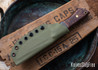 WW Customs: Maverick - OD Canvas Micarta & Thula Burl - Orange Liners - Brass Pins - Stonewashed AEB-L #2