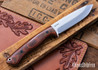 7Forge Knives: Artemis Bushcrafter - Kali Burlap Micarta - Black Liners - 52100