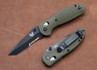 Benchmade Knives: 557SBKOD Mini-Griptilian - Tanto - Serrated Black Blade - Olive Drab