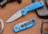 Benchmade Knives: 556-BLU Mini Griptilian - Blue Scales