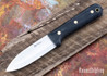 L.T. Wright Knives: Genesis - Black Micarta - Matte - Scandi Grind - A2 Steel