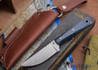 L.T. Wright Knives: Hunter Pro Elite - Blue & Black G-10 - Scandi Grind - D2 Steel - Dangler