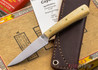 L.T. Wright Knives: Coyote - Flat Ground - Snakeskin Micarta - D2 Steel