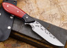 Carter Cutlery: Tombo - Red & Black Micarta - Blue Liners