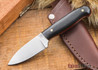 L.T. Wright Knives: Patriot - Black Micarta / Red Liners - Flat Ground - D2 Steel
