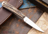 L.T. Wright Knives: Coyote - Stag - Flat Ground - D2 Steel - #08