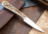 L.T. Wright Knives: Coyote - Stag - Flat Ground - D2 Steel - #17