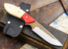 Carter Cutlery: Murray's "Perfect" Model Neck Knife - Camel Bone - Black Liners