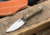 Lon Humphrey: Custom Whitetail Knife - Green Canvas Micarta - 062901