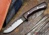 Lon Humphrey Knives: Scout - Maroon Linen Micarta