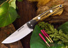 Northwoods Knives: Iron River - Black & White Ebony - Red Liner