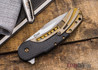Todd Begg Knives: Custom Bodega - Carbon Fiber - Black & Gold Finish - Compound Grind