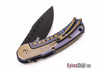 Todd Begg Knives: Steelcraft Series - Mini-Bodega - Blue & Gold Finish - Fan Pattern