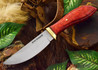 Jesse Hemphill Knives: DeKalb Series - Point Rock - Red Elder Burl - #5