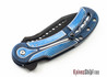 Todd Begg Knives: Steelcraft Series - Field Marshall - Blue & Silver Titanium - Black Finish