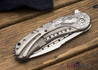 Todd Begg Knives: Custom Bodega - Dragon Lady Engraving - Grey Titanium