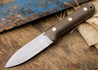 L.T. Wright Knives: Genesis - Flat Grind - CPM-3V Steel - Green Canvas Micarta - Matte