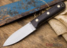 L.T. Wright Knives: Genesis - Flat Grind - CPM-3V Steel - Black Micarta - Matte