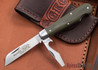 Great Eastern Cutlery: #15 - Tidioute - Crown Lifter - OD Green Linen Micarta