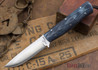 Cross Knives: Bushcraft LT Knife - Denim Micarta - Black Liners